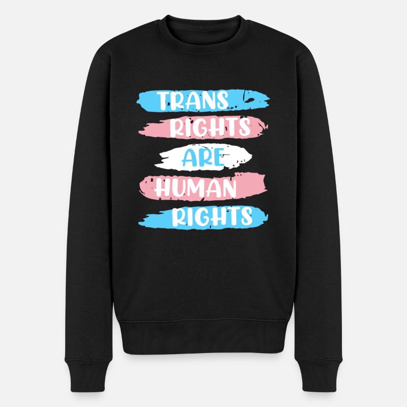 Transights are Human Rights Transgender - Pull Premium bio Homme - noir