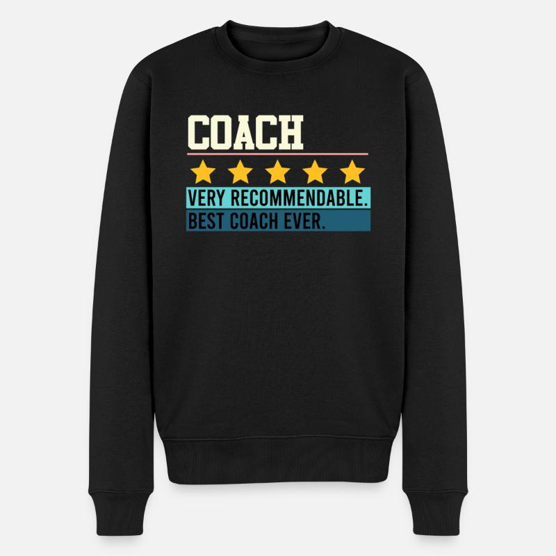 Tennis Coach 5 étoiles Note Best Coach ever - Pull Premium bio Homme - noir
