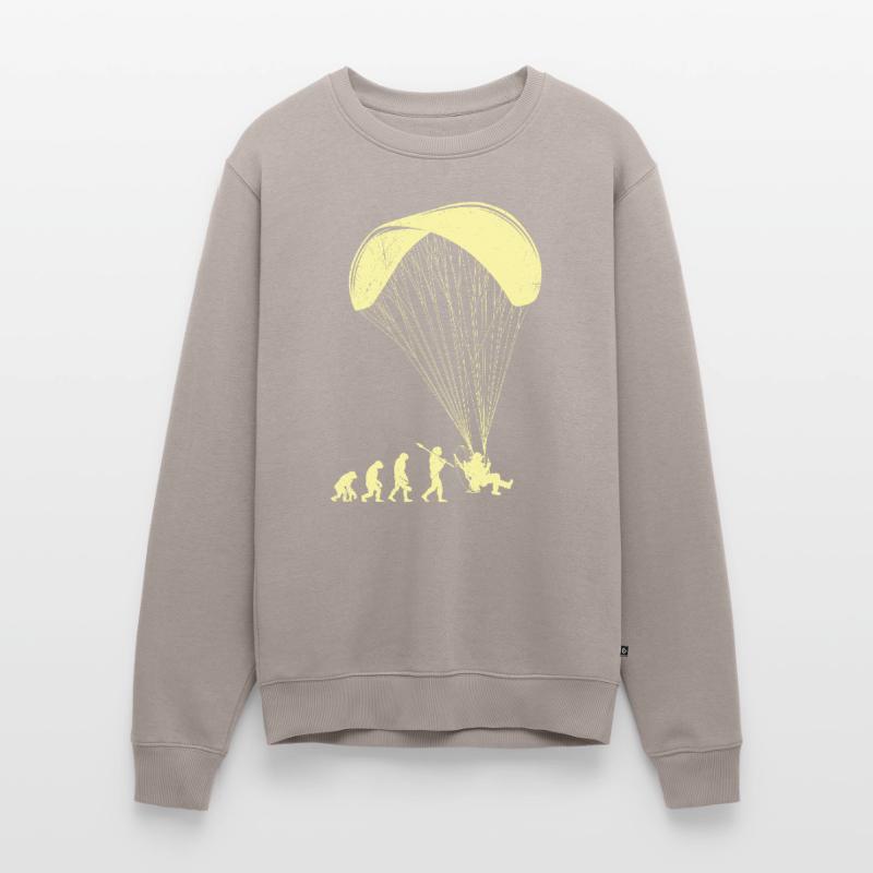 Paramotor Evolution Monkey Human Paraglider Men's Premium Organic Jumper