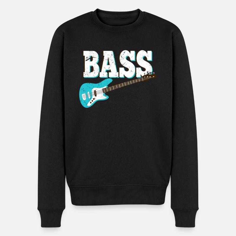 Basse Musicien Basse Guitare E-Rock Rock - Pull Premium bio Homme - noir