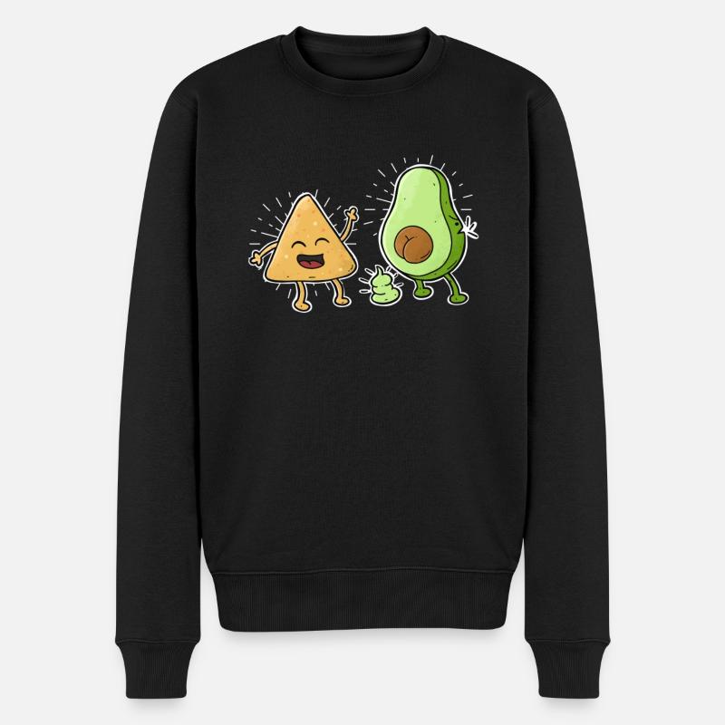 Lustiges Mexikaner Mexiko Nacho Avocado Design - Männer Premium Bio Pullover - Schwarz