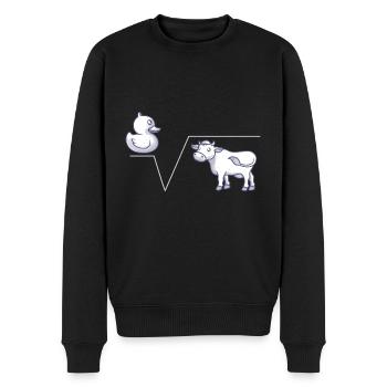 Mathe Witz N-te Wurzel aus Q Ente Wurzel Kuh - Männer Premium Bio Pullover - Schwarz - Vorne - Nico (187cm)
