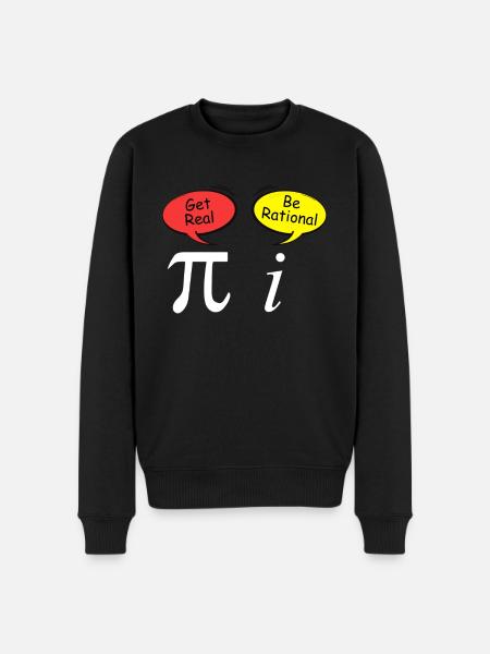 Komplekse tal Joke irrationelle Tal Matematik - Økologisk premium-sweatshirt til mænd - sort