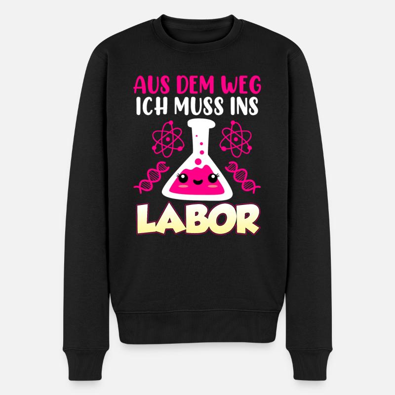 Aus dem Weg ich muss in das Labor Laborant - Männer Premium Bio Pullover - Schwarz