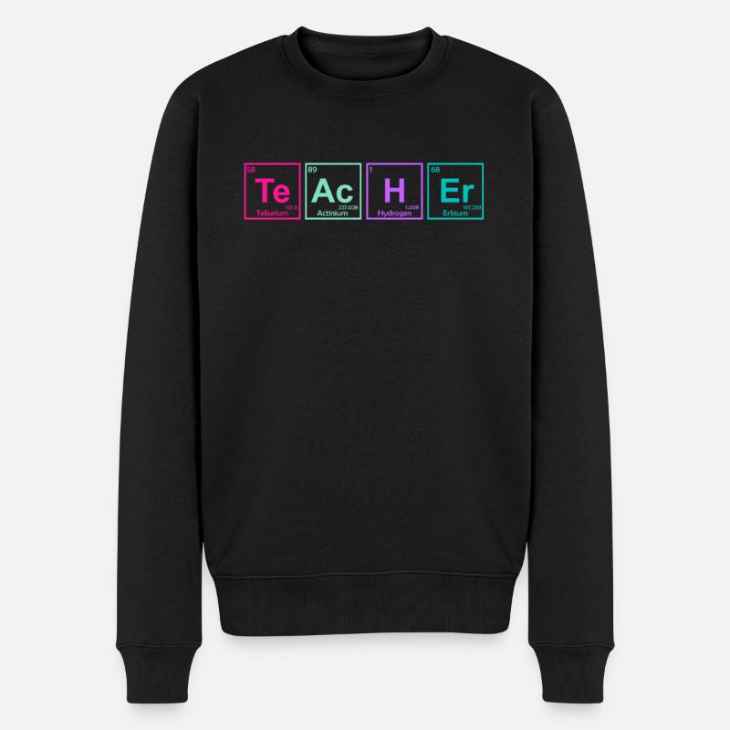 Chemielehrer Chemie Lehrer - Männer Premium Bio Pullover - Schwarz