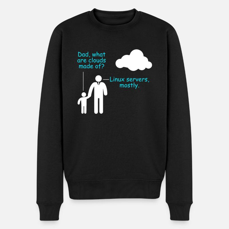Coder Software Developer Witz Cloud Linux Server - Men's Premium Organic Jumper - black