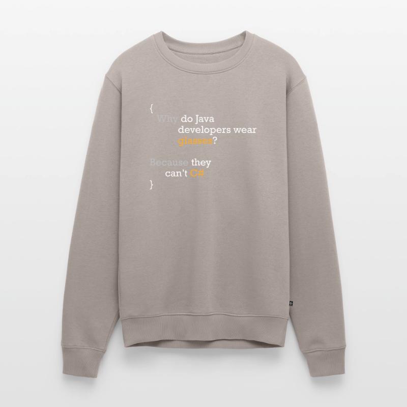 C# Code Joke Programmer Hacker C Sharp Coder Men's Premium Organic Jumper