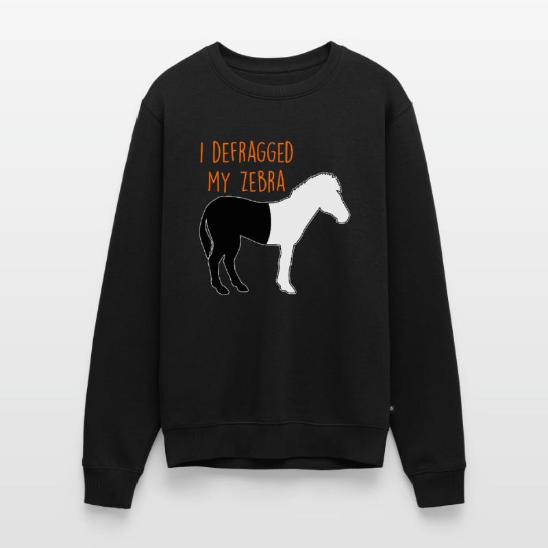 Defragmentiertes Zebra Informatiker Witz Coder Männer Premium Bio Pullover