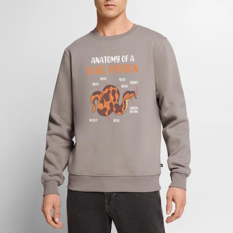 Schlangen Anotomie einer Königspython Ball Python Männer Premium Bio Pullover