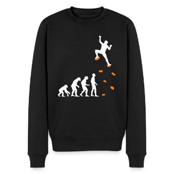 Kletter Evolution Kletterwand Klettern Bouldern - Männer Premium Bio Pullover - Schwarz - Vorne - Nico (187cm)