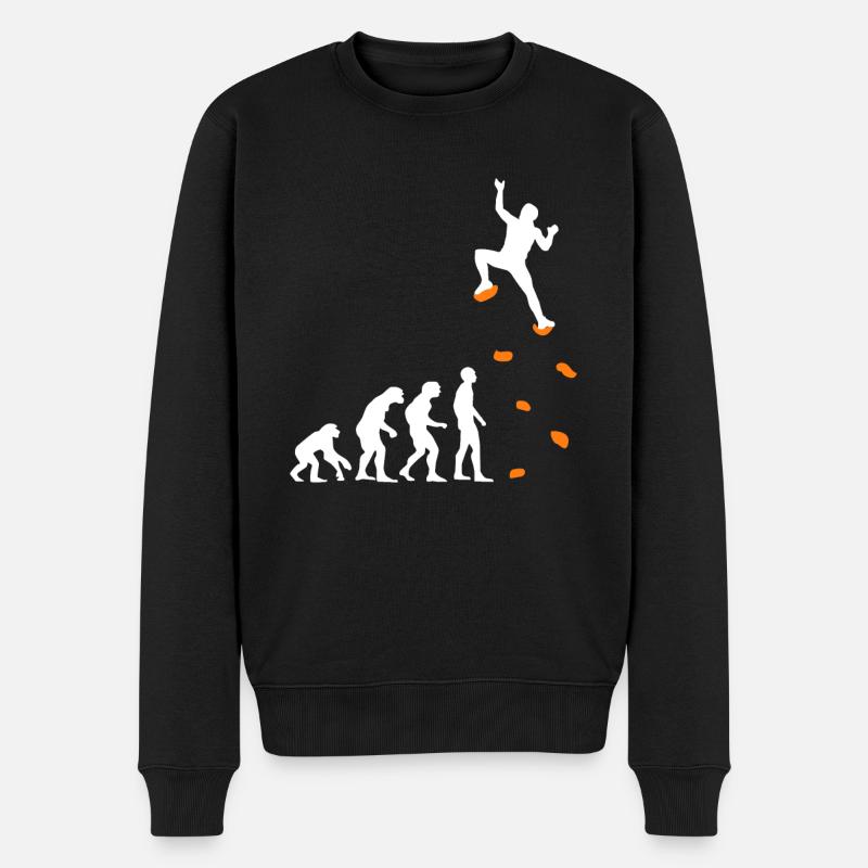 Escalade Evolution Mur d’escalade Escalade Bouldern - Pull Premium bio Homme - noir
