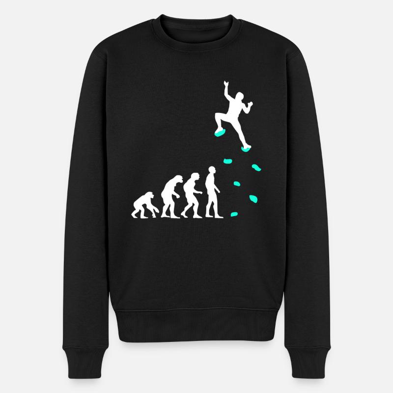 Climbing Evolution Climbing Handles Climbing Wall - Men's Premium Organic Jumper - black