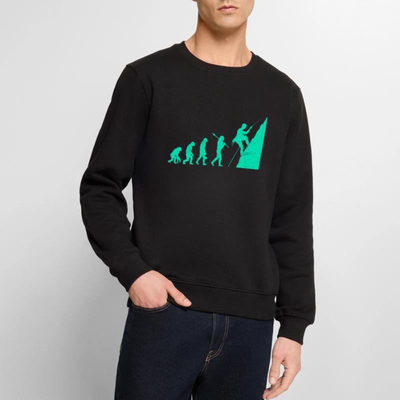 Kletter Evolution Affe Boulderer Kletterer Männer Premium Bio Pullover