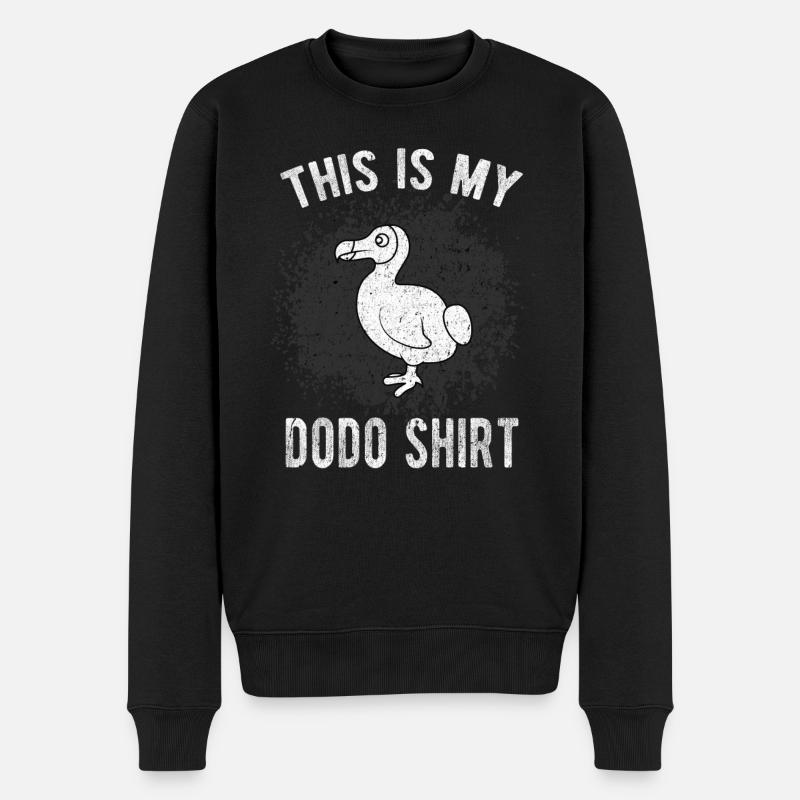 Dodo Vogel - Lustiges Dodo - Männer Premium Bio Pullover - Schwarz