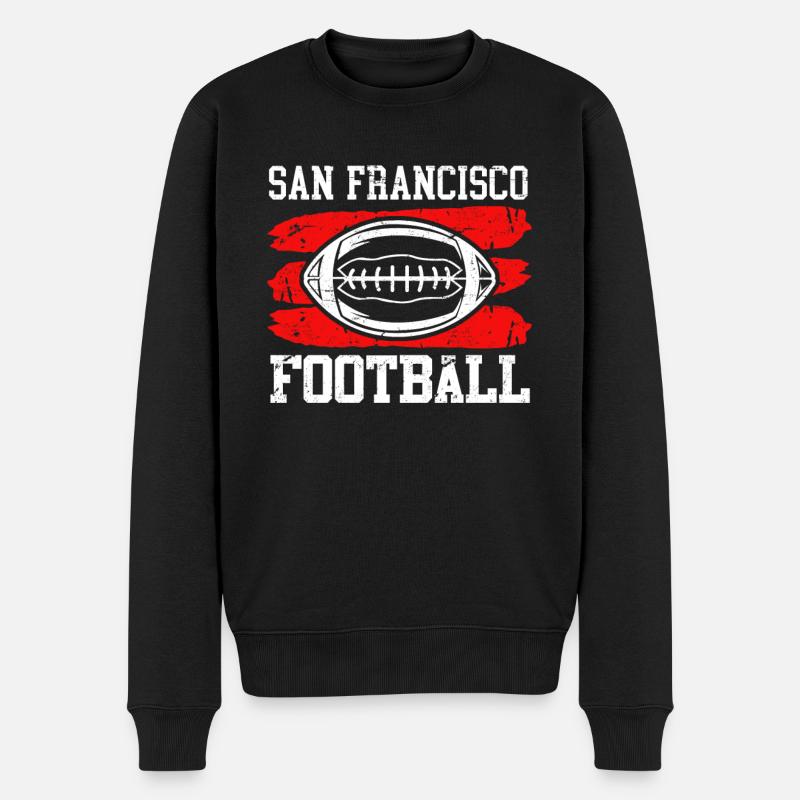 San Francisco Football - Männer Premium Bio Pullover - Schwarz