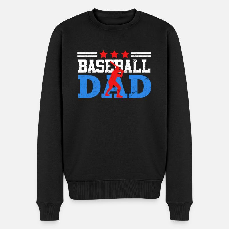Baseball Père Baseball Papa - Pull Premium bio Homme - noir