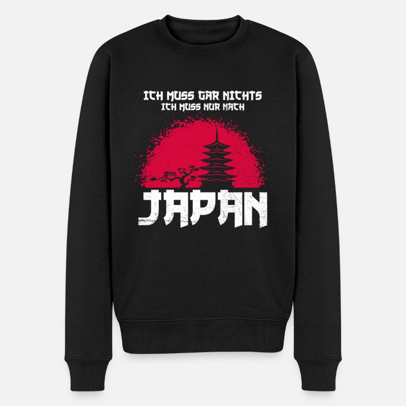 Japan Japanisch Anime Manga Japan Garten - Männer Premium Bio Pullover - Schwarz