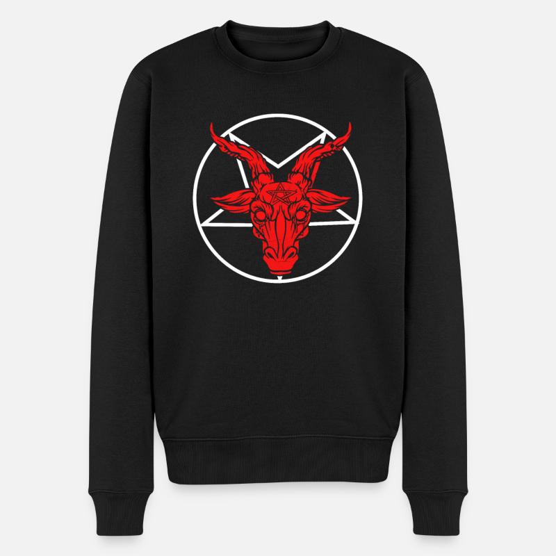 Symbole de Satan Diable Baphomet - Pull Premium bio Homme - noir