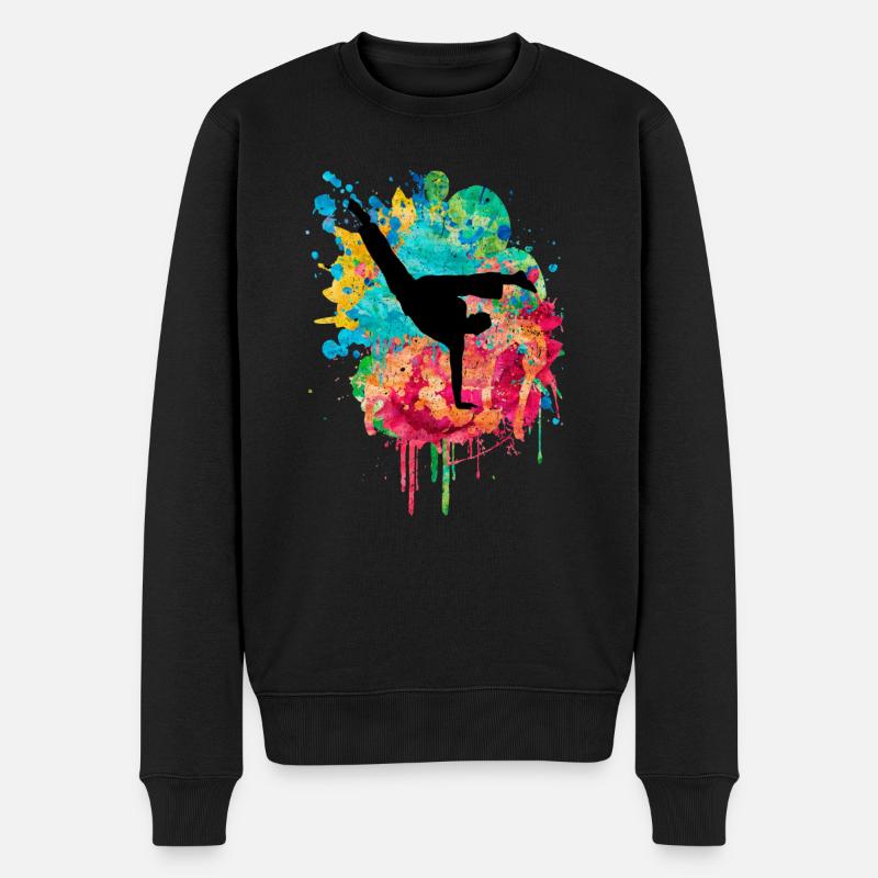 Capoeira Kämpfer - Männer Premium Bio Pullover - Schwarz