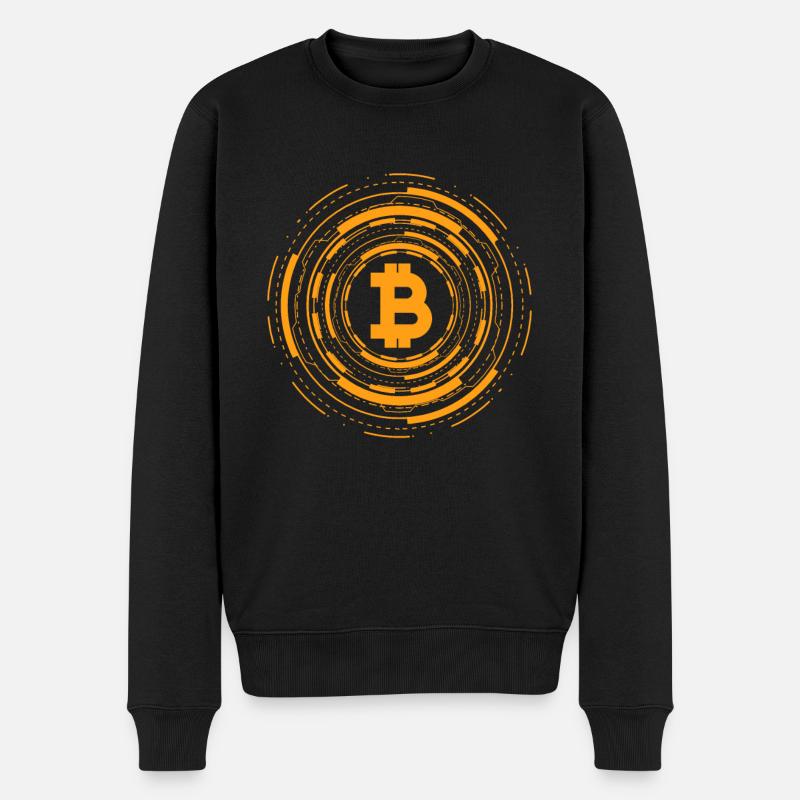 Crypto-monnaie Bitcoin Cadeau BTC Logo Crypto - Pull Premium bio Homme - noir