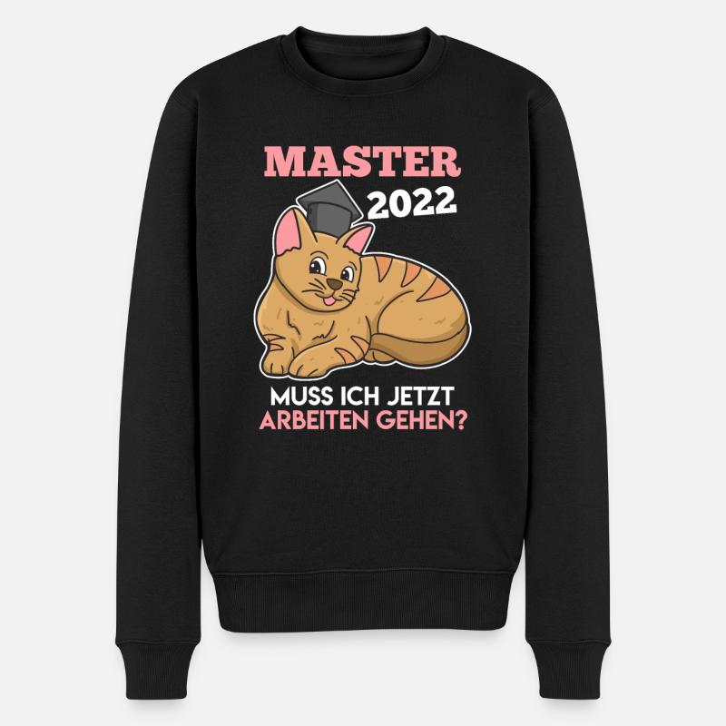 Katze Master 2022 Abschluss Master - Männer Premium Bio Pullover - Schwarz