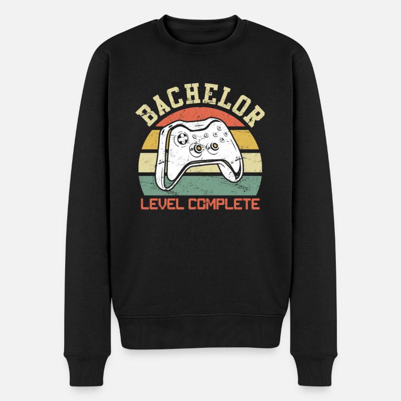 Bachelor Level Complete Bachelor - Männer Premium Bio Pullover - Schwarz