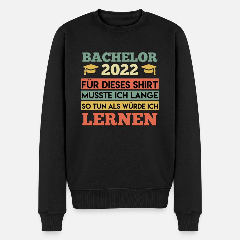 Bachelor 2022 Bachelor Abschluss - Männer Premium Bio Pullover - Schwarz