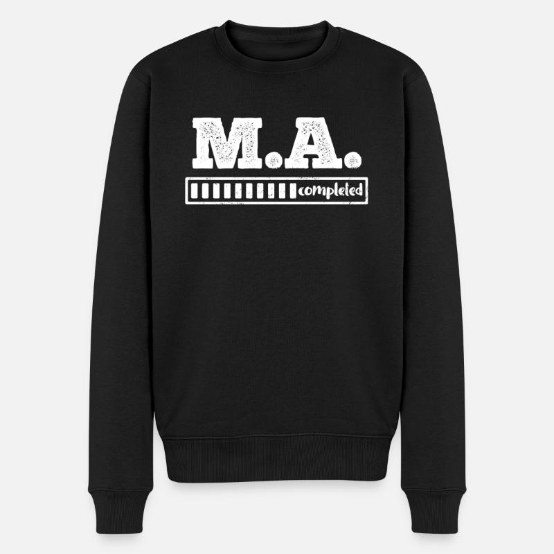 Master Abschluss completed Master of Arts - Männer Premium Bio Pullover - Schwarz