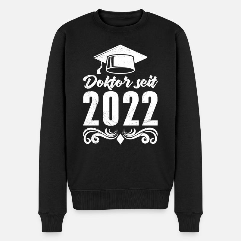 Doktor seit 2022 Doktortitel Promotion - Männer Premium Bio Pullover - Schwarz
