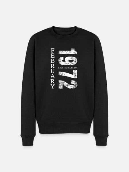 Février 1972 né - Pull Premium bio Homme - noir