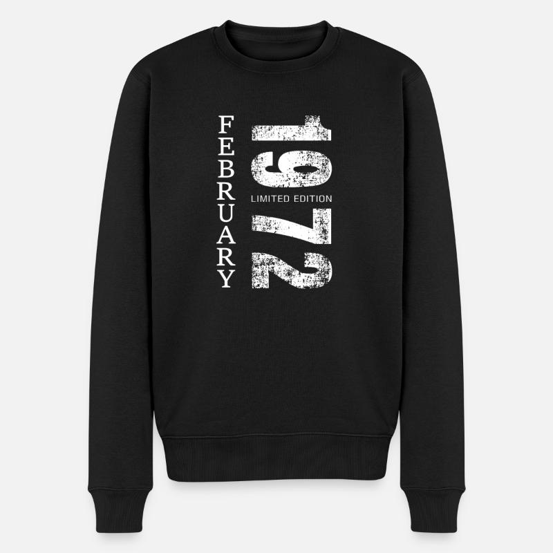 Février 1972 né - Pull Premium bio Homme - noir