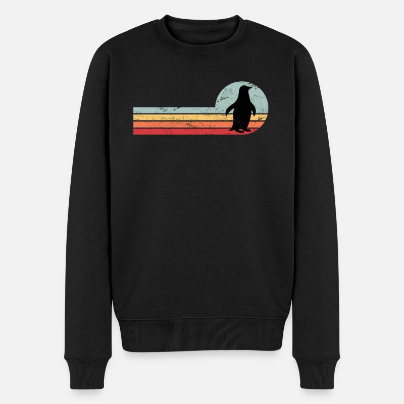 Niedlicher Pinguin - Männer Premium Bio Pullover - Schwarz