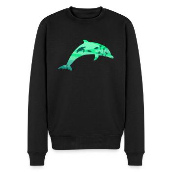 Dolphin Underwater World Diving Divers - Men's Premium Organic Jumper - black - Front - Nico (187cm)
