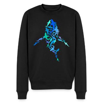 Shark Swarm Shark Divers Divers - Men's Premium Organic Jumper - black - Front - Nico (187cm)