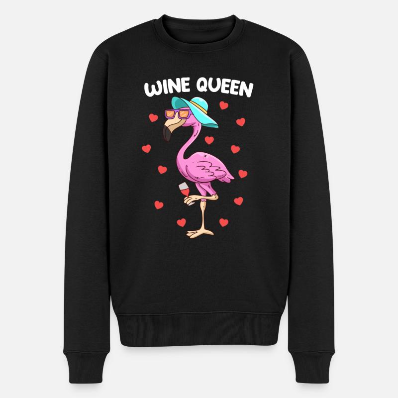 Wine Queen Wine Drinker Dames - Pull Premium bio Homme - noir