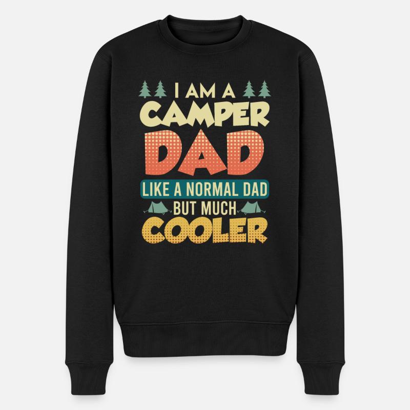 Camper Papa - Männer Premium Bio Pullover - Schwarz