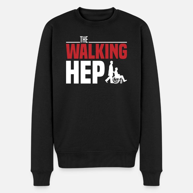 The Walking HEP Heilerziehungspflege Pflegekraft - Männer Premium Bio Pullover - Schwarz