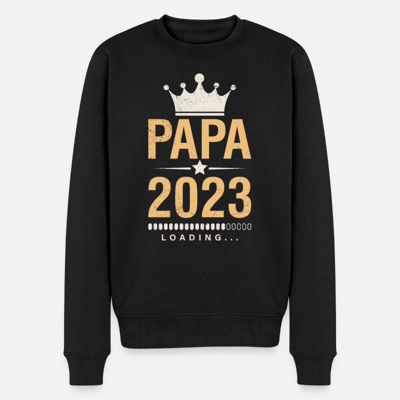 Papa 2023 chargement Papa-à-être 2023 - Pull Premium bio Homme - noir