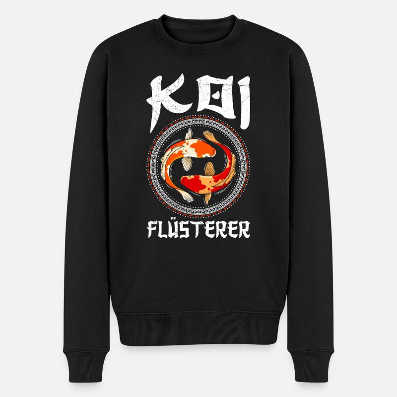 Koi Whisperer Étang de Koi - Pull Premium bio Homme - noir