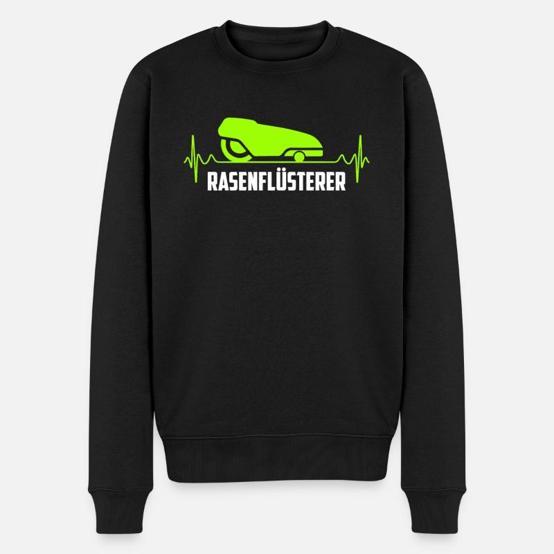 Rasenflüsterer Mähroboter - Männer Premium Bio Pullover - Schwarz