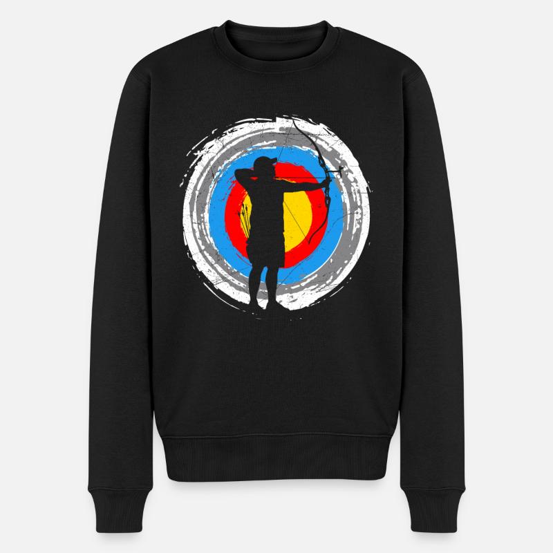 Tir à l’arc Cible Archer - Pull Premium bio Homme - noir