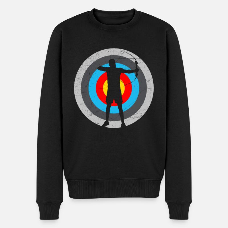 Tir à l’arc Cible Archer - Pull Premium bio Homme - noir