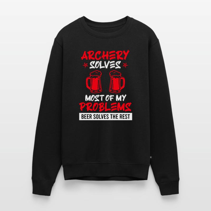Archery solves my problems beer the rest Men's Premium Organic Jumper