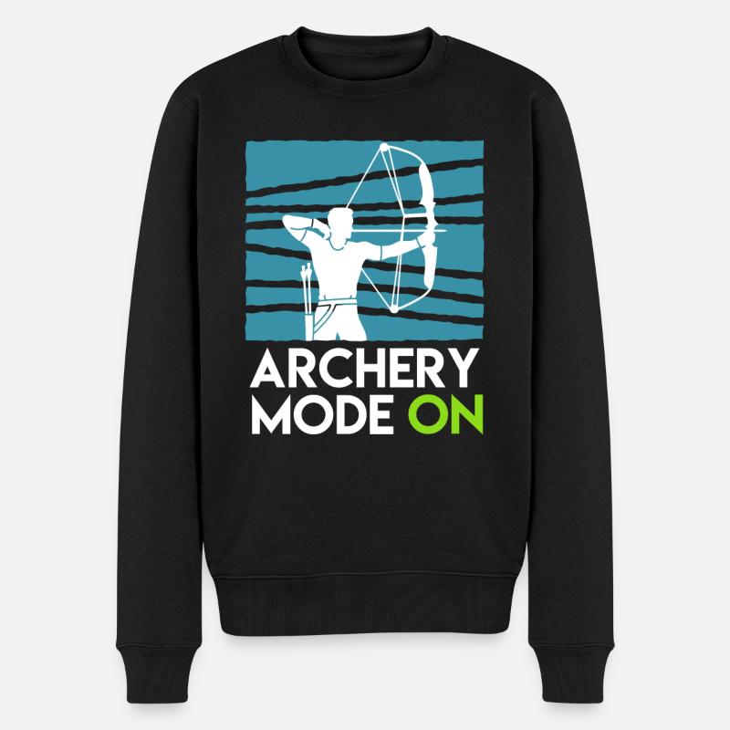 Archery Mode On Compound Bow - Men's Premium Organic Jumper - black