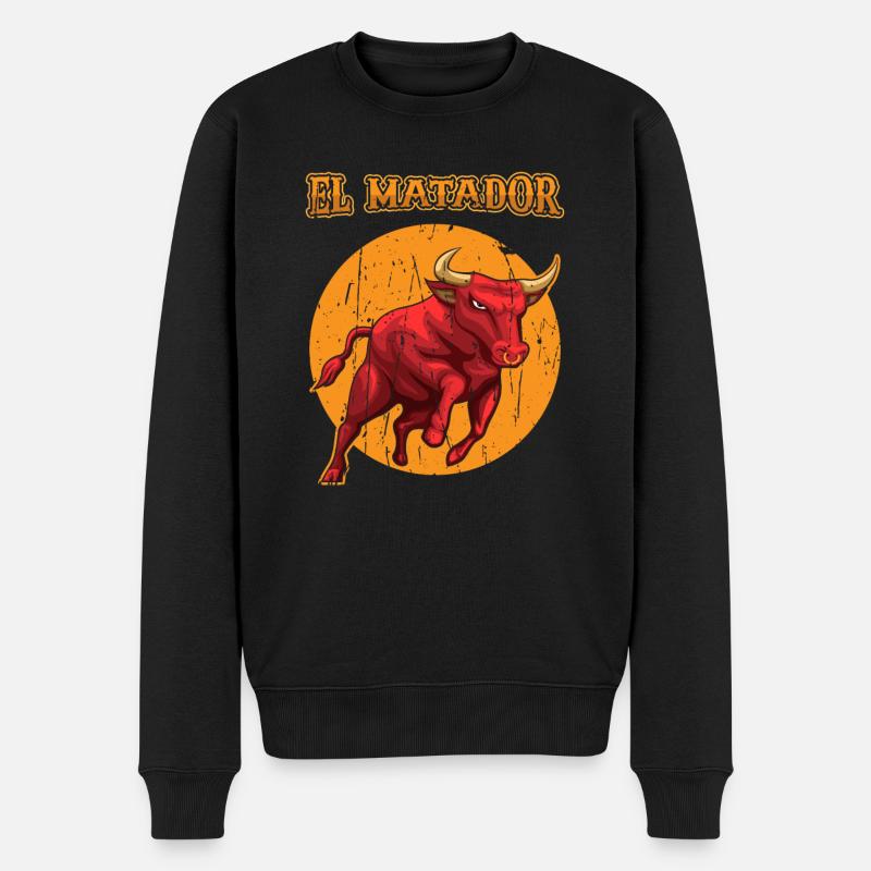 El Matador Stierkampf Stierkämpfer - Spanisch - Männer Premium Bio Pullover - Schwarz