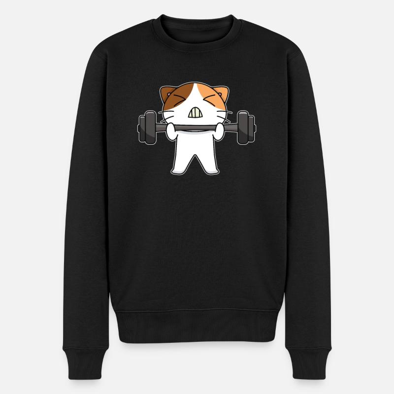 Cat Squat Powerlifting - Musculation - Pull Premium bio Homme - noir