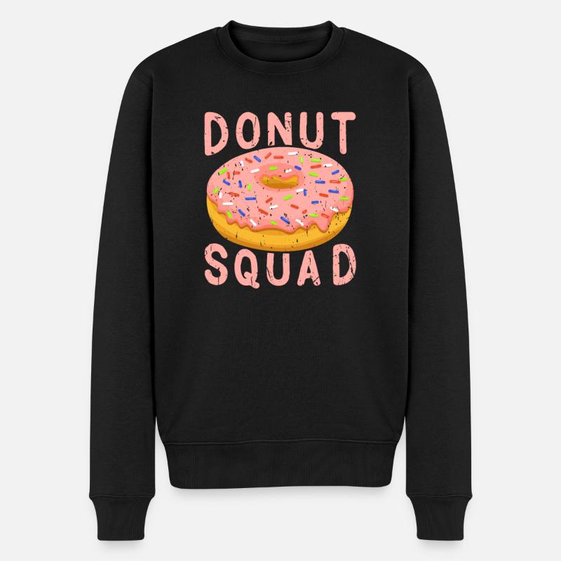 Donut Squad Funny Donut Donut Lover - Bunt - Männer Premium Bio Pullover - Schwarz