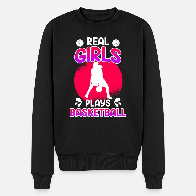 Basket-ball filles - Pull Premium bio Homme - noir