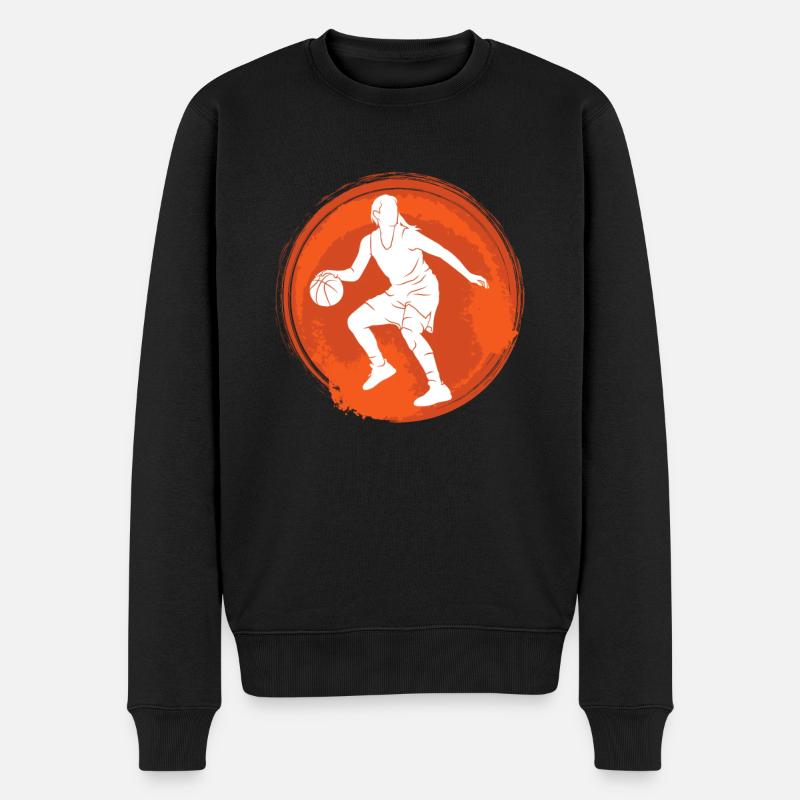 Basket-ball féminin - Pull Premium bio Homme - noir