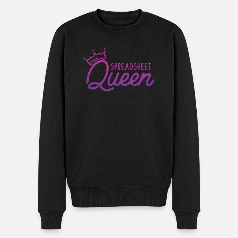 Spreadsheet Queen - data code - Men's Premium Organic Jumper - black